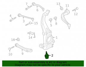 Left ball joint for Porsche Cayenne 19-26