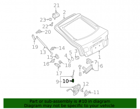 Tailgate lock Mazda3 03-08 HB