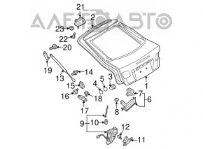 Tailgate lock Mazda3 03-08 HB