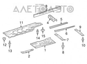 Underbody protection rear right Infiniti QX30 17-