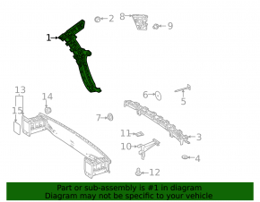 Right rear bumper mount for Mercedes H247 GLA 20-26