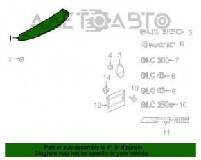 Mercedes GLC 16-22 SUV Carbon Fiber Trunk Door Spoiler Trim