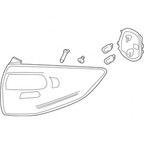 Outer wing light left Ford C-max MK2 17-18 rest