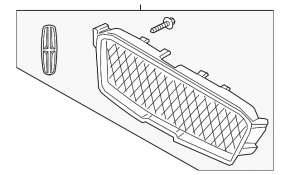 Radiator grill Lincoln MKZ 17-20 gray