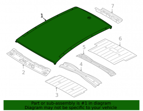 Metal roof Volkswagen ID.4 21-23 without panorama