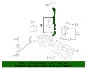BMW F30 12-18 Metal Fuel Tank Filler Neck, Type 2