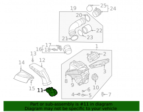 Air duct to the Hyundai Santa FE 21-23 2.5T filter