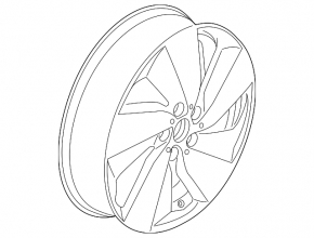 Wheel R19x5.5J ET43 BMW i3 14-18 Style 429 with 155/70 5mm tires, light curb, cracked tires