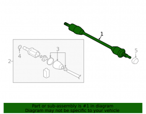 Mitsubishi Outlander 18-19 PHEV AWD rear right half shaft