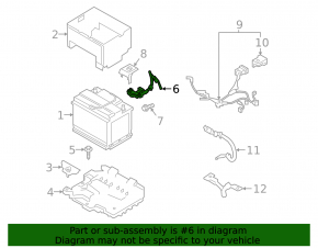 Battery terminal negative Kia Forte 19-21 with sensor