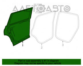 Door assembly front right VW Atlas 18-24 white LC9A
