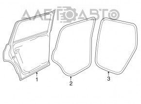 Door assembly front right VW Atlas 18-24 white LC9A