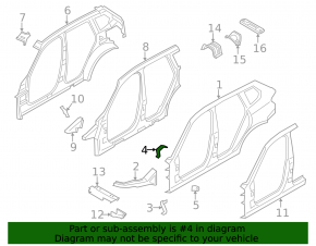 Wing bracket left upper BMW X3 F25 11-17