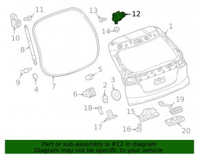 Left trunk door hinge Chevrolet Bolt EUV 22-23