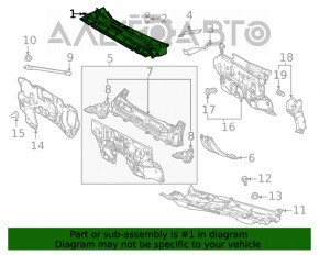 Windscreen wiper grille plastic Toyota Highlander 20-