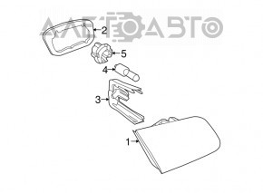 Left inner trunk lid light for BMW 335i e92 07-10