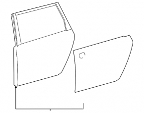 Bare rear left door for Toyota Sienna 2010-2011, silver