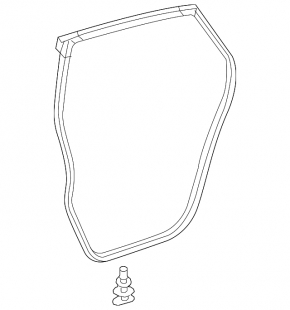 Toyota Prius V 12-17 rear right door seal