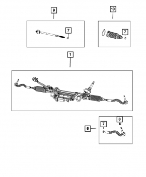 Jeep Grand Cherokee WK2 16-22 AWD steering rack