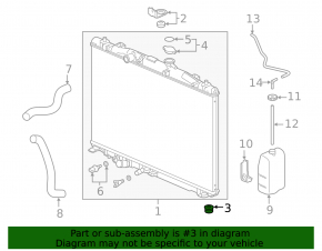 Radiator bracket lower left Honda CRV 12-16