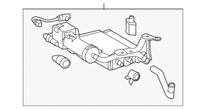 Canister with carbon absorber Toyota Prius 30 12-15 plug-in