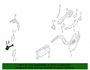 Front left door stop for Nissan Rogue Sport 17-22