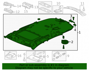 Acura MDX 16-20 Headliner for Sunroof