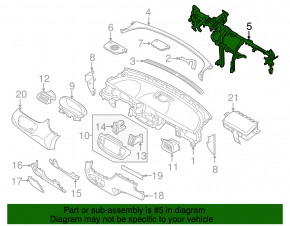 Under-torpedo pipe reinforcement Kia Sorento 16-18