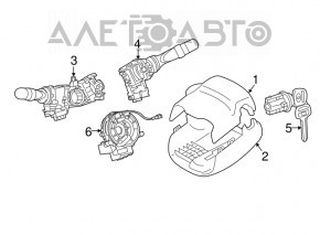 Steering column switch right Toyota Sienna 11-20 scratches
