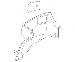 Right wheel arch trim for Hyundai Sonata 16-17 hybrid