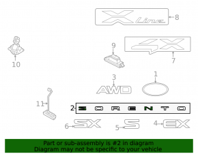Kia Sorento 2021-2024 "SORENTO" trunk lid emblem