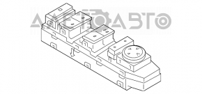 Front right window lift control for Hyundai Sonata 15-19 cars
