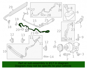 High pressure hose power steering Porsche Panamera 10-16 return