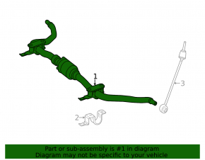 Front stabilizer Mercedes GLS-class X166 13-19 AWD
