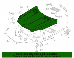 Naked hood Mercedes W166 ML 12-15