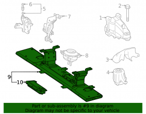 Transmission support Mercedes W167 GLE 350 20-23 2.0T AWD