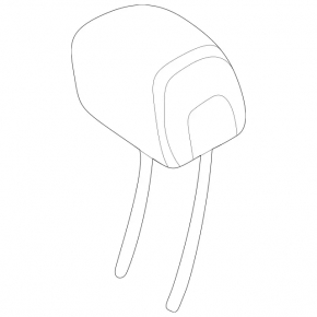 Headrest 2nd row left Mercedes X167 GLS 450 20-26 beige leather