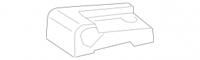 Right trunk floor bracket for Mercedes A-class V177 19-22, black