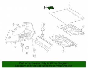 Right trunk floor bracket for Mercedes A-class V177 19-22, black