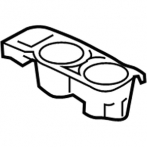 Cup holders Ford Escape MK3 17-19 black, with backlight, scratches