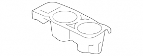 Cup holders Ford Escape MK3 17-19 black, with backlight, scratches