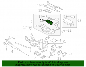 Cup holders Ford Escape MK3 17-19 black, with backlight, scratches
