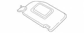 Right visor Ford Ecosport 18-22 gray, without hook