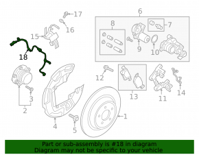 ABS sensor rear left Ford Edge 19- long