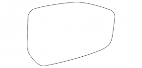 Right mirror element for Land Rover Discovery Sport 17-25 BSM
