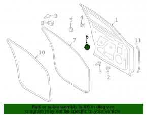 Interior door panel, front left, Porsche Cayenne 19-26