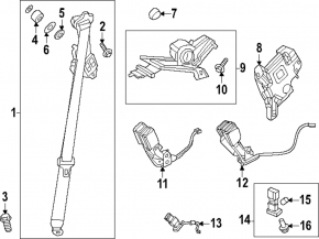 Seat belt rear left Honda CRV 23- HEV black