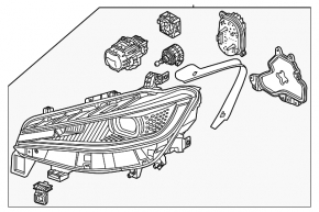 Left front headlight assembly for Volkswagen ID.4 21-22 LED with matrix beam
