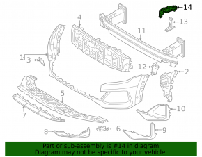 Front bumper mount, right wing, Audi Q8 24-26 S-line