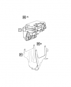 Dodge Grand Caravan 11-20 Fuse Box Bracket